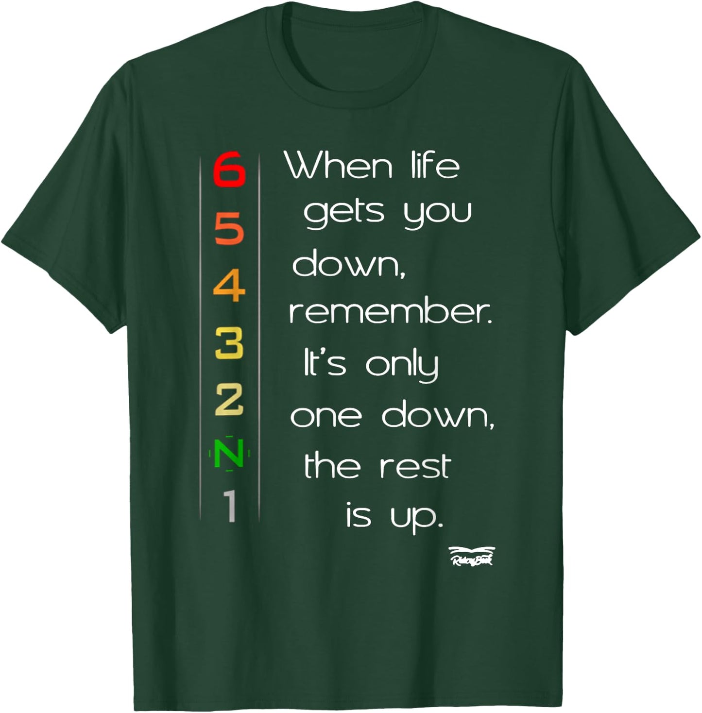 When life gets you down Motorcycle Motorbike Gears Gift T-Shirt - T-Shirt | Forest