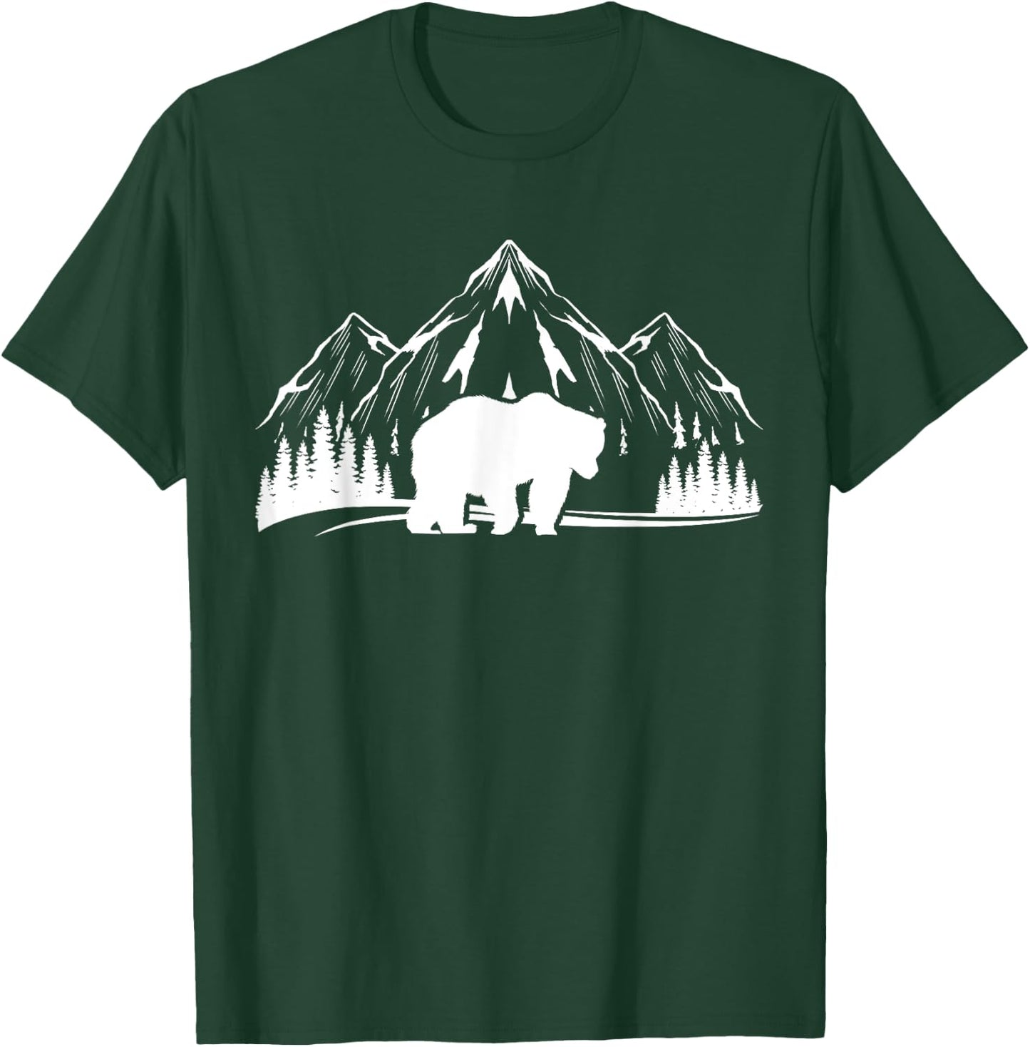 Wildlife Animal Bear Nature Trees Outdoor Mountains Forest T-Shirt - T-Shirt | Forest