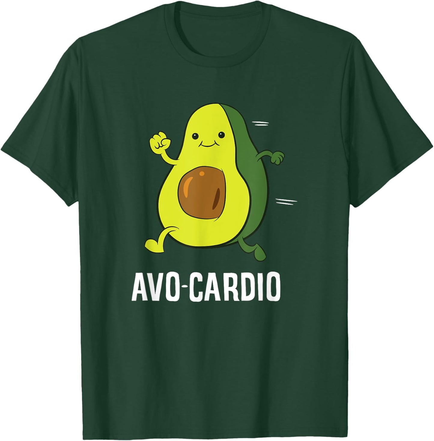 Funny Avo-Cardio Avocado Fitness Exercise Avocado Avocardio T-Shirt - T-Shirt | Forest