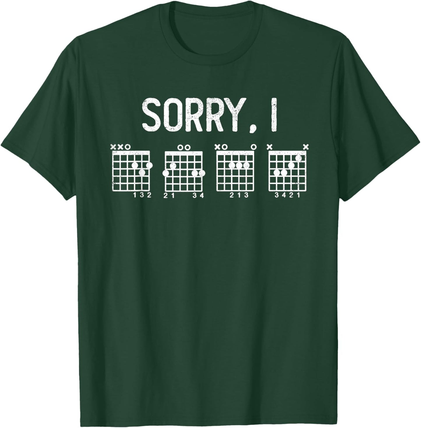 Vintage Sorry I D.G.A.F. Funny Message hidden Guitar Chords T-Shirt - T-Shirt | Forest