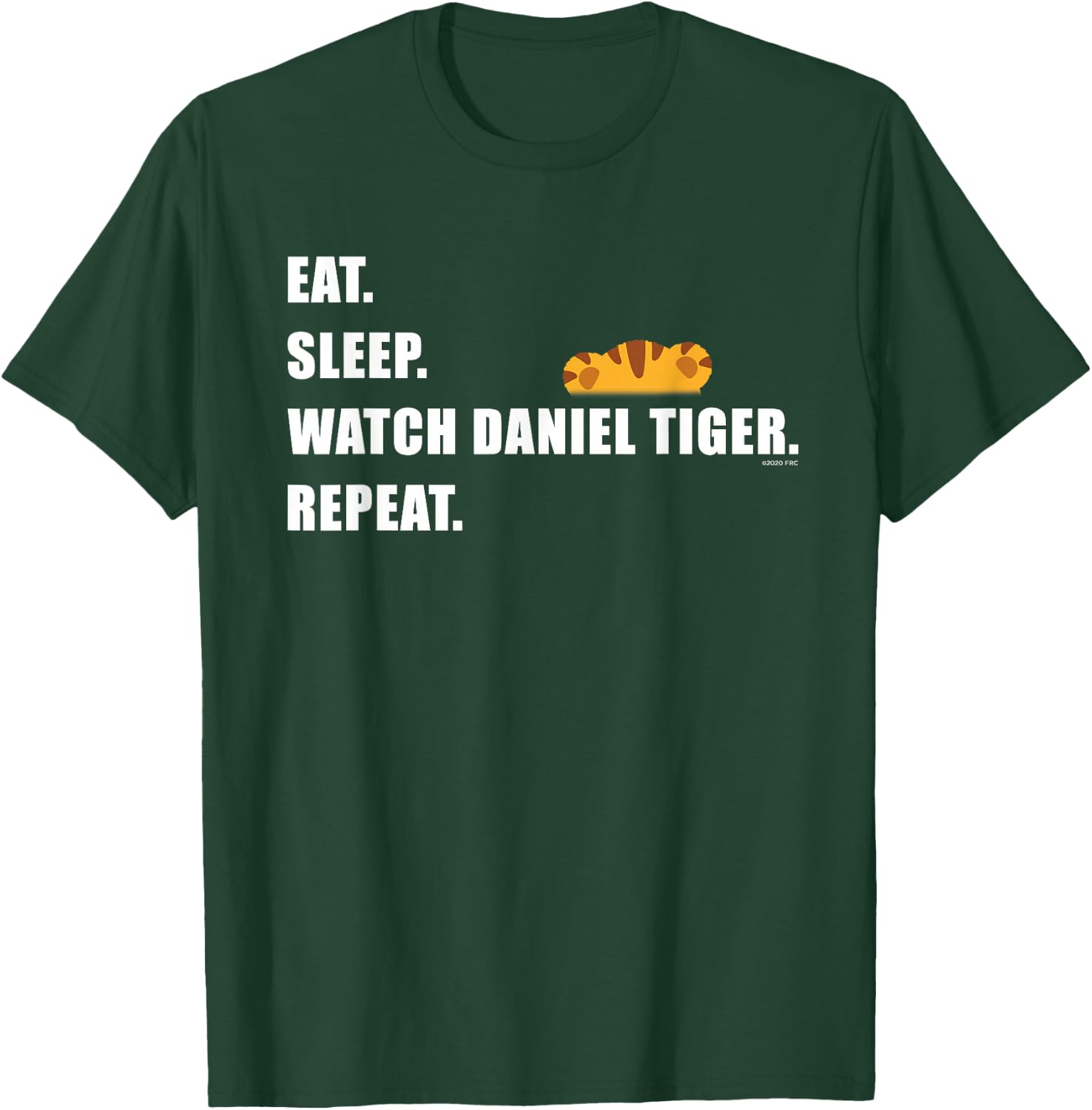 Eat Sleep Watch Daniel Tiger's Neighborhood Repeat (Dark) T-Shirt - T-Shirt | Forest