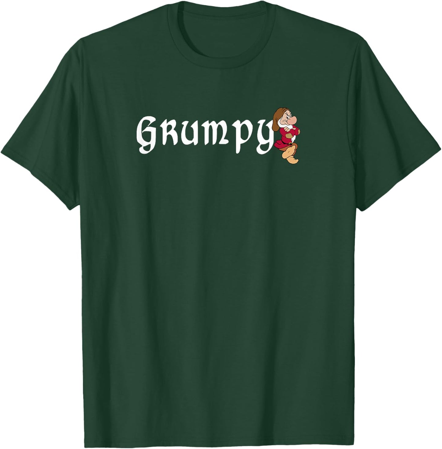 Disney Snow White Grumpy Leaning On Name Banner Small T-Shirt - T-Shirt | Forest