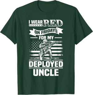 Red Friday For My Uncle Military Troops Deployed Wear T-Shirt - T-Shirt | Forest