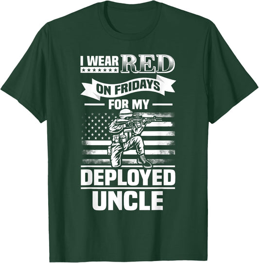 Red Friday For My Uncle Military Troops Deployed Wear T-Shirt - T-Shirt | Forest