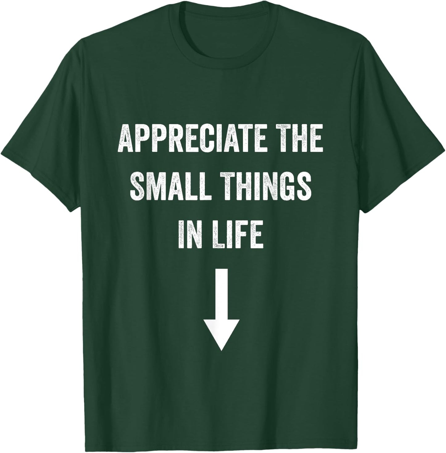 Appreciate The Small Things In Life Funny Arrow Sarcasm Joke T-Shirt - T-Shirt | Forest