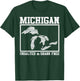 Cool Michigan Unsalted & Shark Free | Funny Fishermen Gift T-Shirt - T-Shirt | Forest