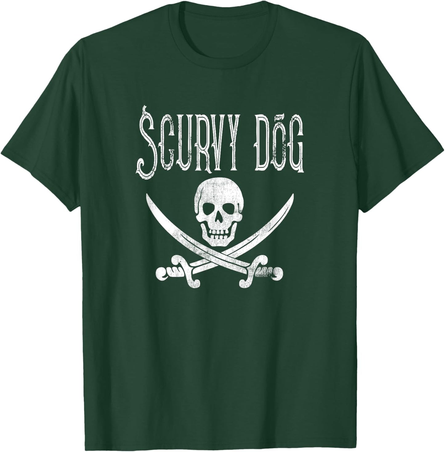 Scurvy Dog Pirate Costume - Halloween Party Men Women Kids T-Shirt - T-Shirt | Forest