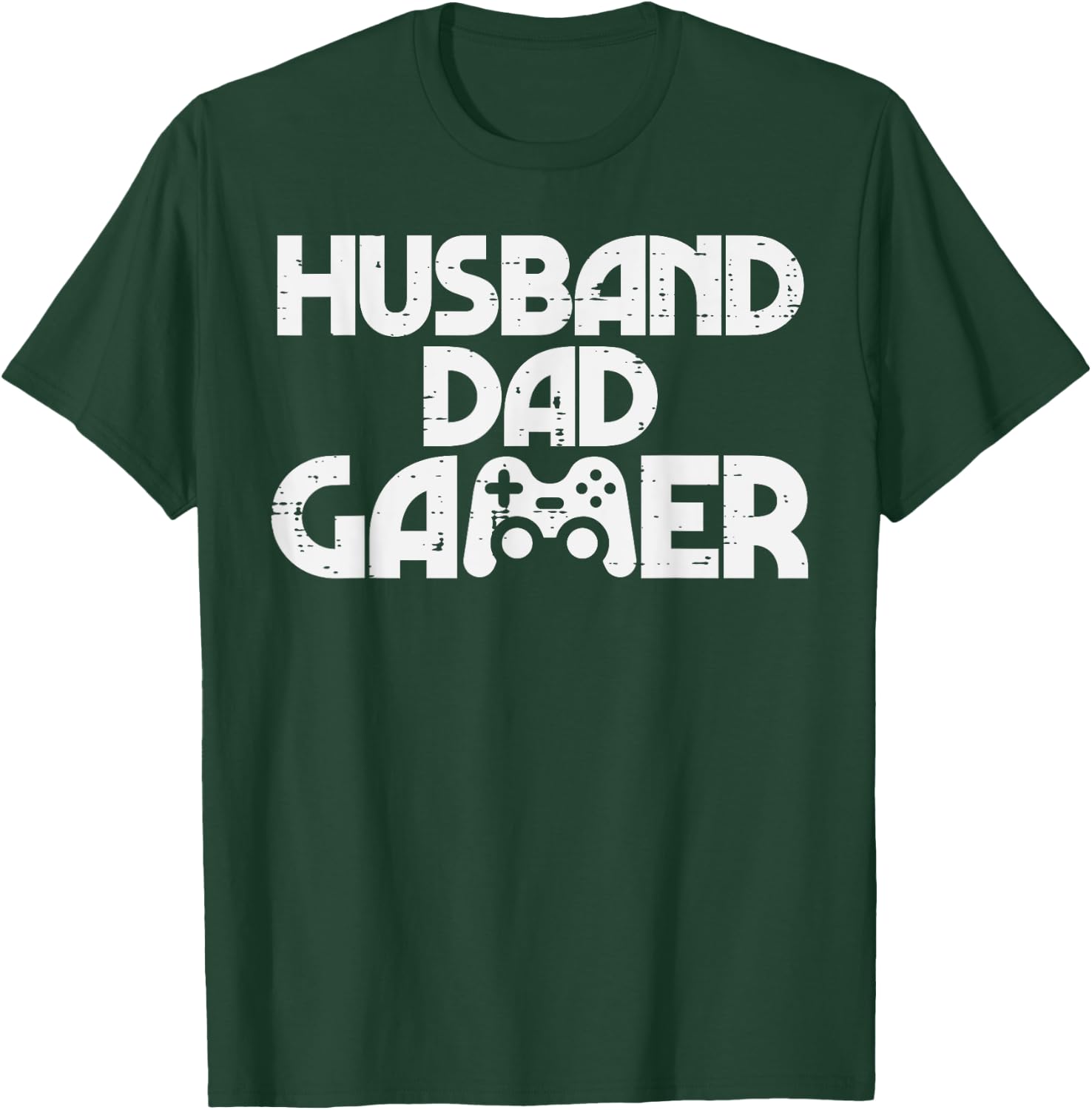 Husband Dad Gamer Cool Gaming Video Game Lover Men Father T-Shirt - T-Shirt | Forest