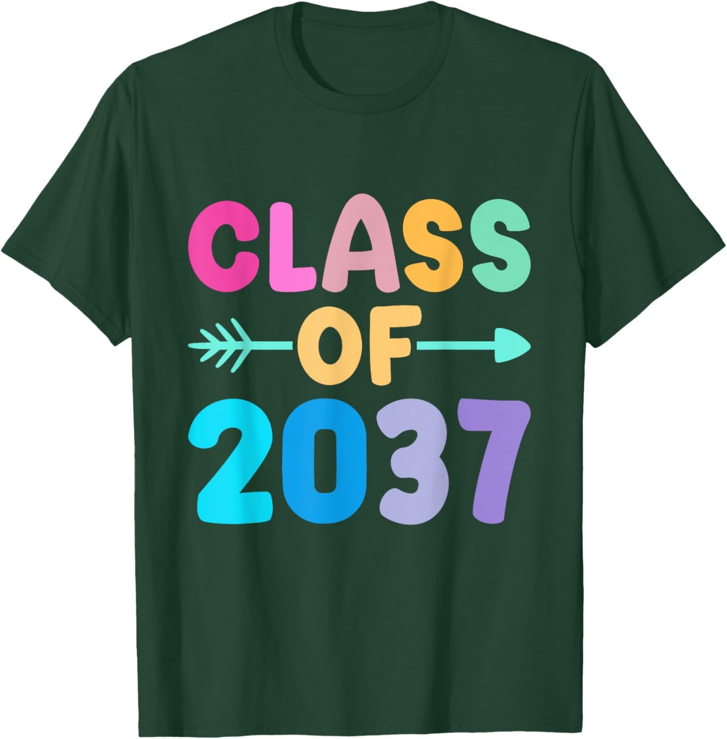 Class of 2037 grow with me kindergarten to graduate T-Shirt - T-Shirt | Forest