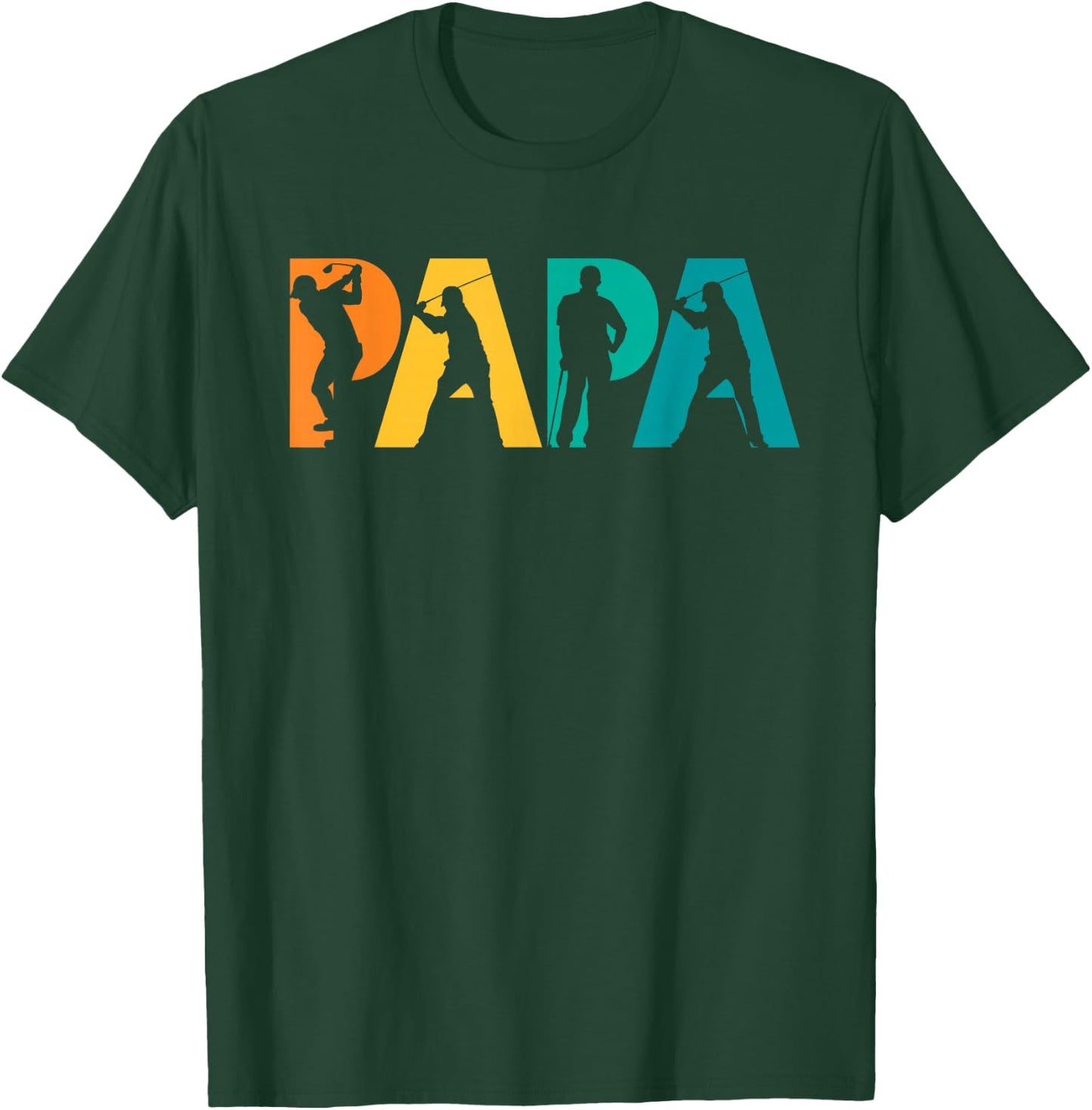 Papa Golf Gift Father, Grandfather- Playing Golf Papa T-Shirt - T-Shirt | Forest