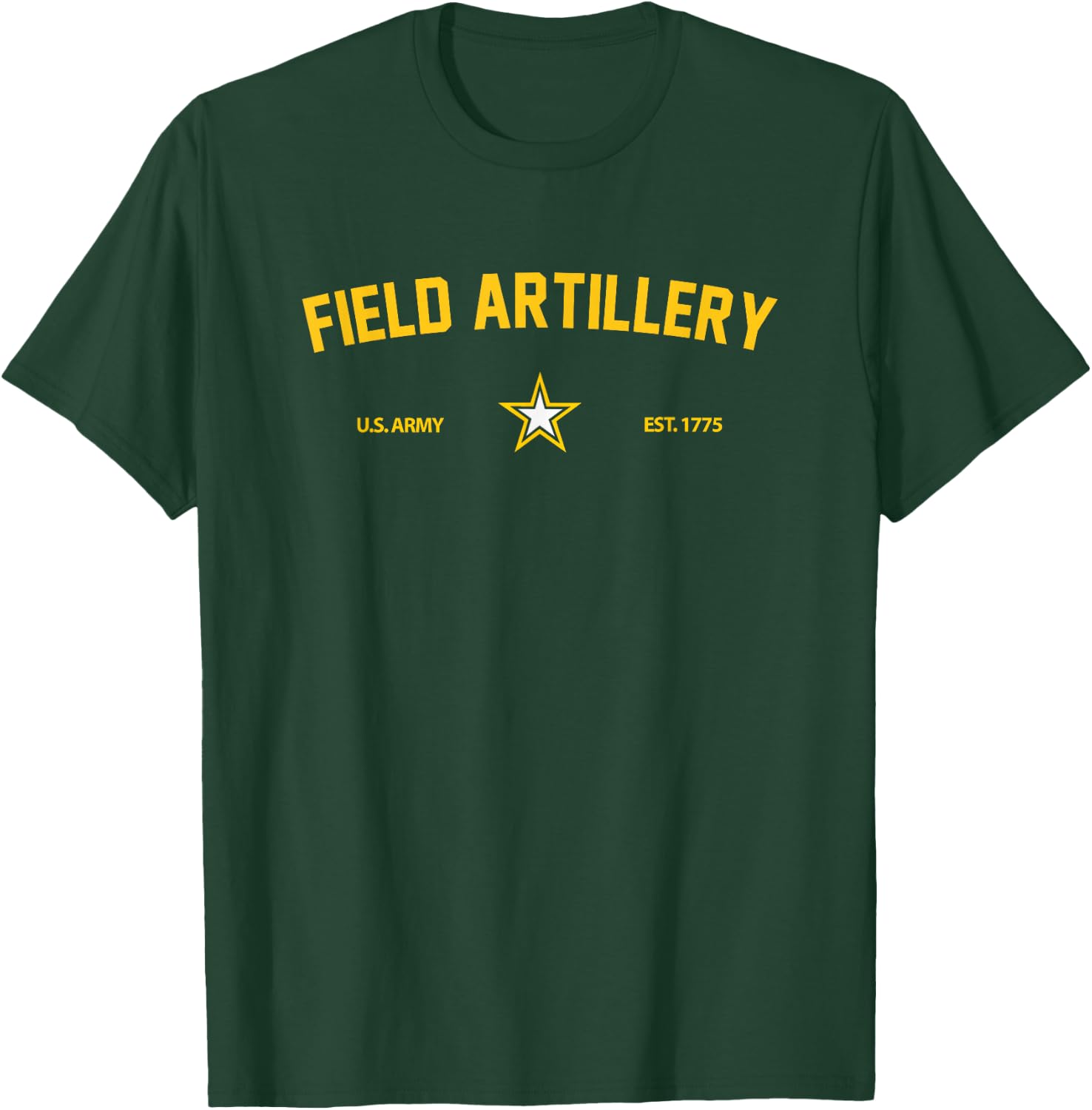 US Army Branch Black Adult -Adults Classic Fit Short Sleeve Small T-Shirt - T-Shirt | Forest