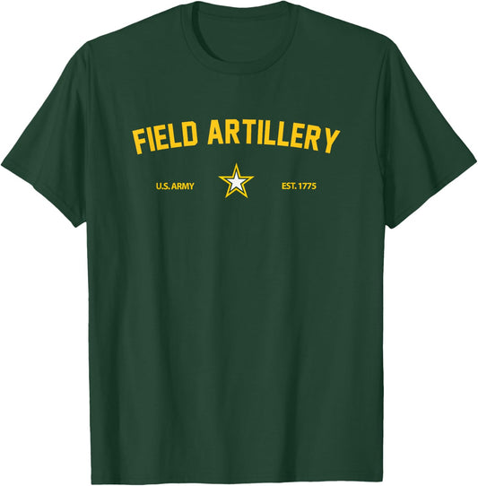 US Army Branch Black Adult -Adults Classic Fit Short Sleeve Small T-Shirt - T-Shirt | Forest