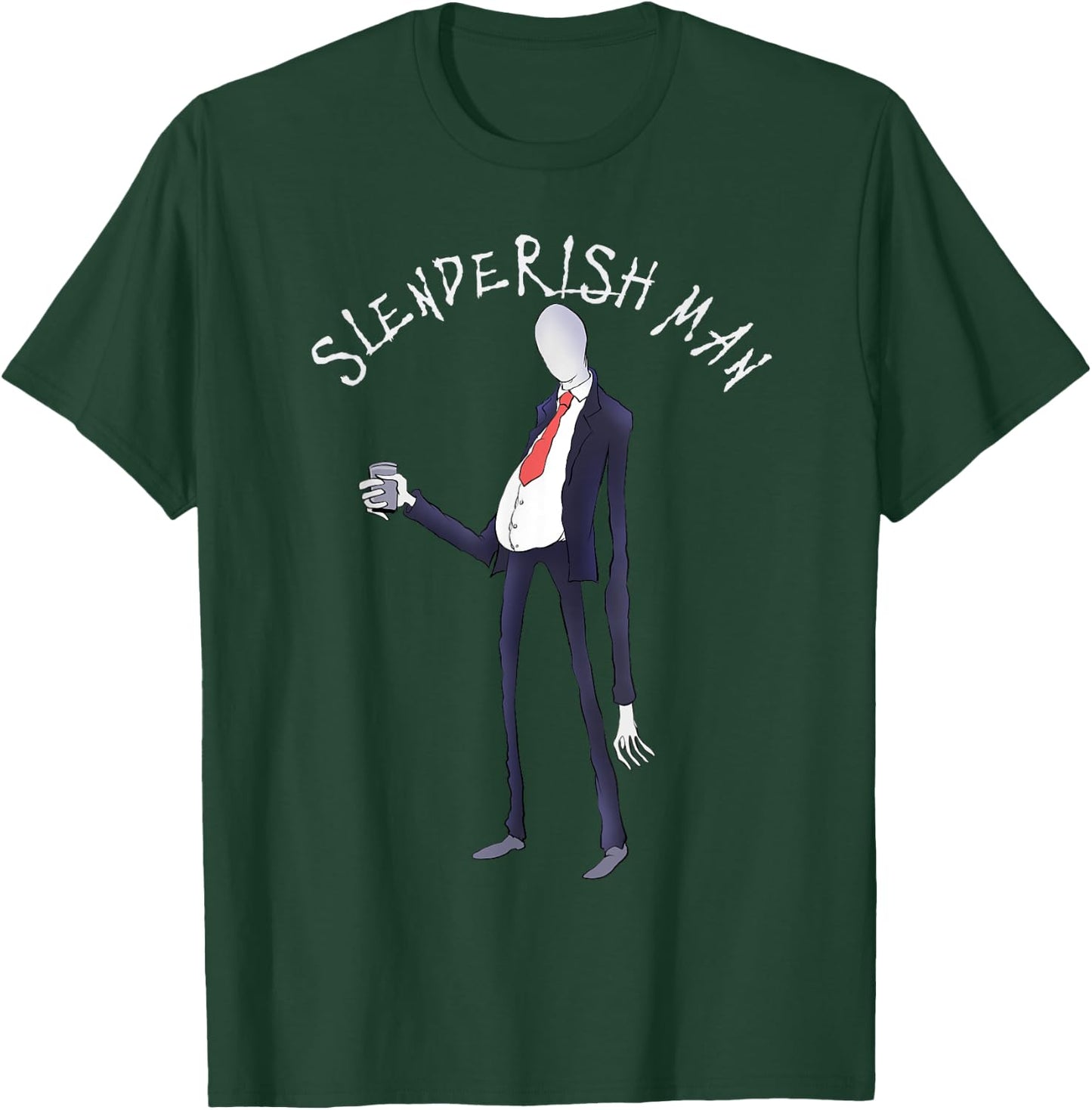 Easy Halloween costume funny slenderman men's T-Shirt - T-Shirt | Forest