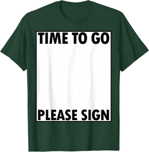 Parting Cheers Farewell Party Signature Collector Sign My T-Shirt - T-Shirt | Forest