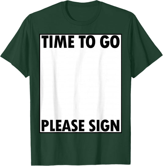 Parting Cheers Farewell Party Signature Collector Sign My T-Shirt - T-Shirt | Forest