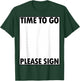 Parting Cheers Farewell Party Signature Collector Sign My T-Shirt - T-Shirt | Forest