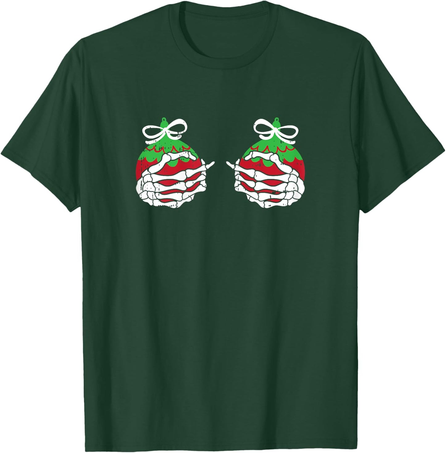 Christmas Balls Boobs Pajama Funny X-Mas Decoration Holiday T-Shirt - T-Shirt | Forest