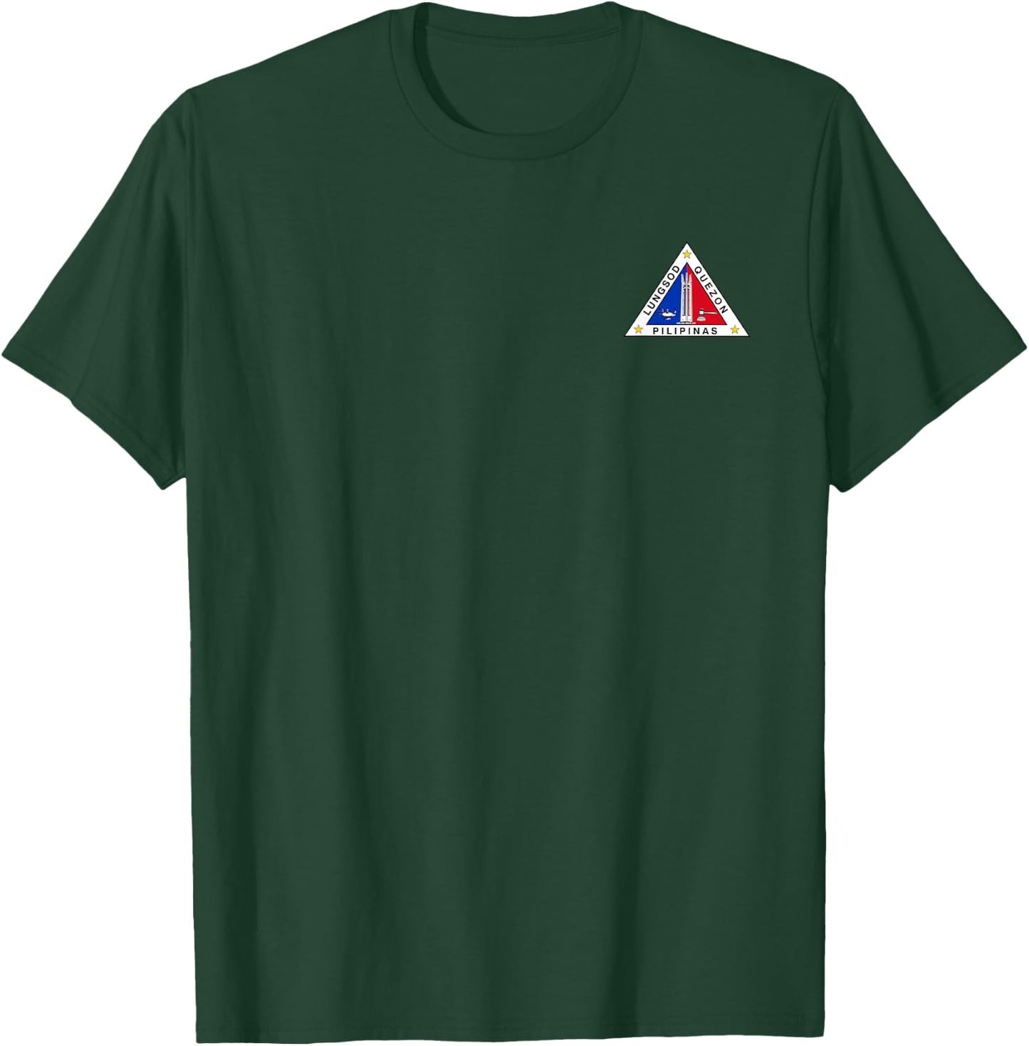 Quezon City Philippines Flag Seal T-Shirt - T-Shirt | Forest