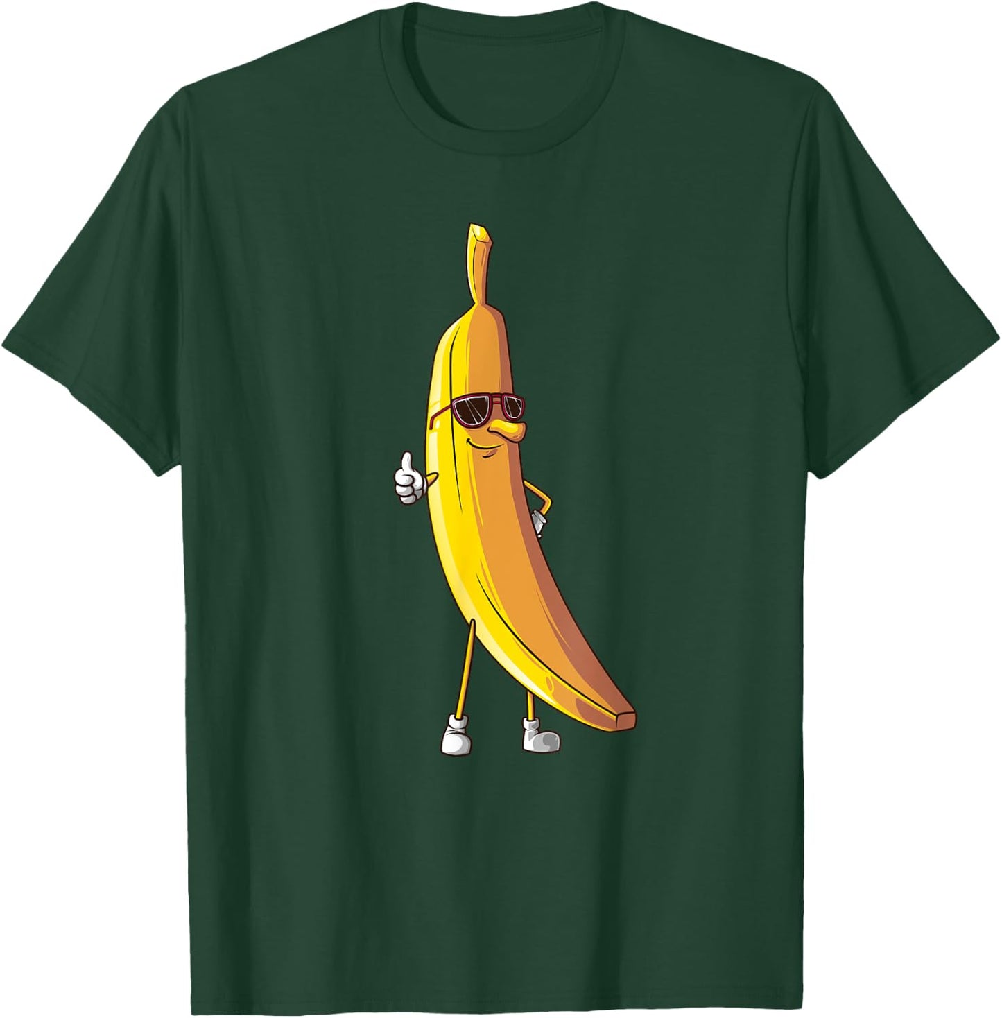 Cool Banana Wearing Sunglasses | Funny Fruit Eyewear Gift T-Shirt - T-Shirt | Forest