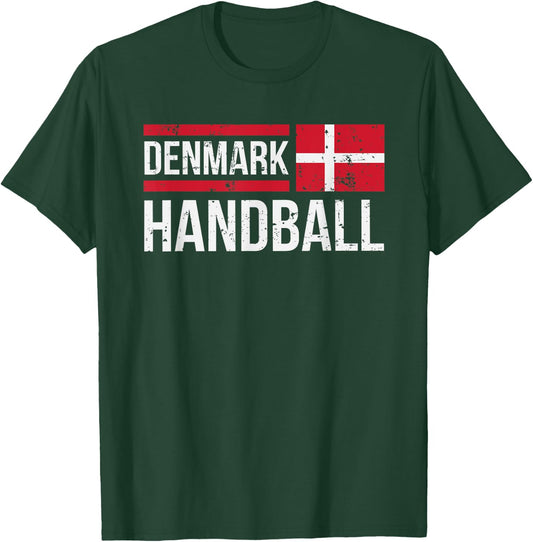 Denmark Handball Flag Fan Team Player Jersey Gift T-Shirt - T-Shirt | Forest
