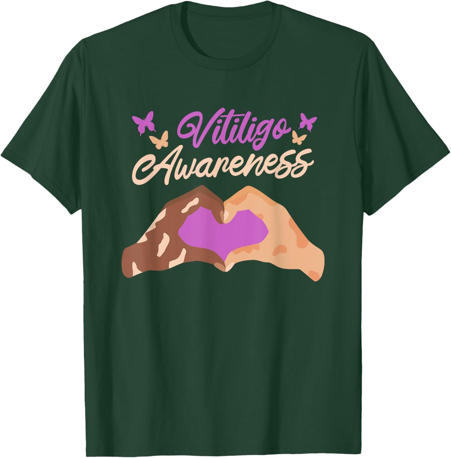 Vitiligo Awareness, Vitiligo Fighter Awareness Day T-Shirt - T-Shirt | Forest
