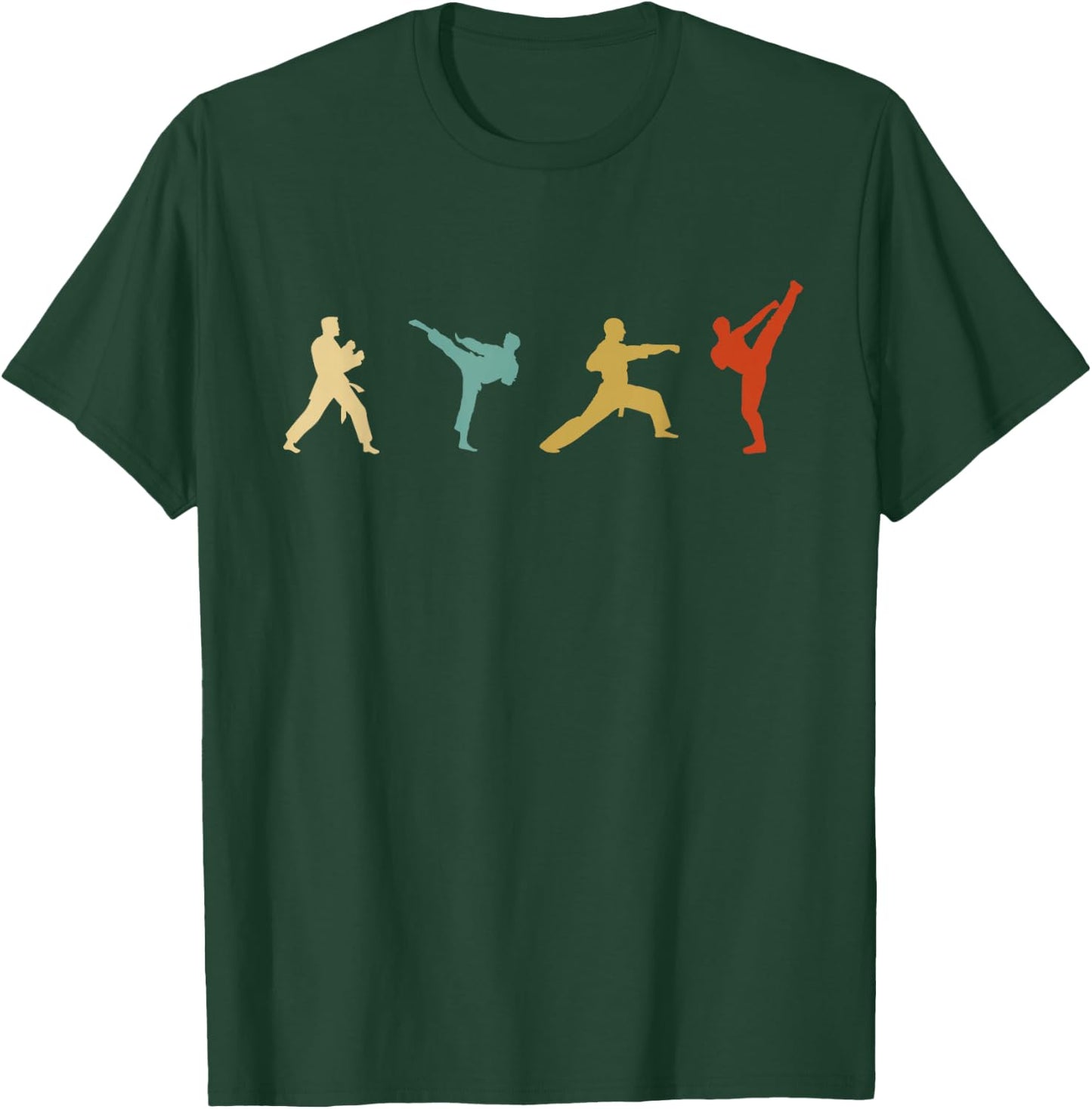 Vintage Taekwondo Tae Kwon Do Fighter T-Shirt - T-Shirt | Forest
