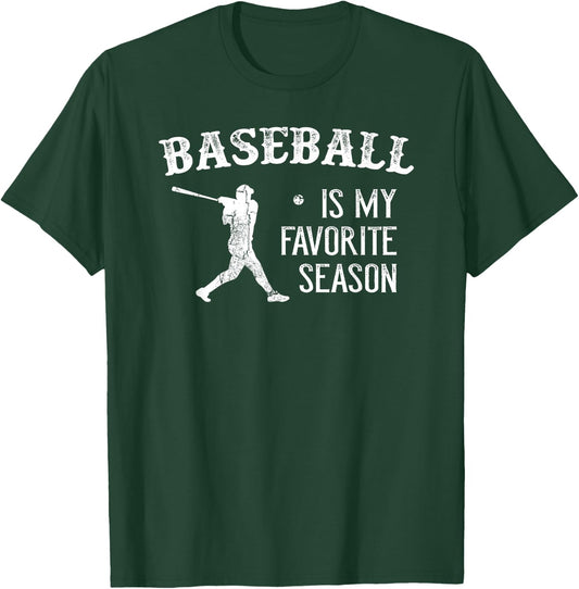 Vintage Baseball Favorite Season T-Shirt - T-Shirt | Forest