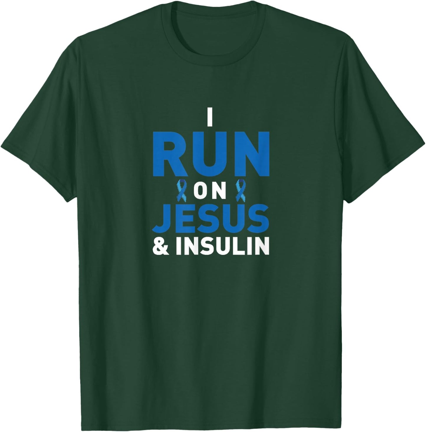 Diabetes Awareness Type 1 2 - Diabetic T1D T2D T-Shirt - T-Shirt | Forest