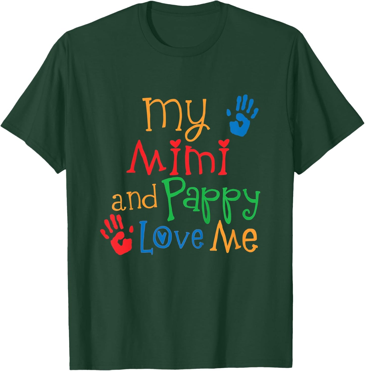 Kids Mimi and Pappy Love Me Grandchild T-Shirt - T-Shirt | Forest