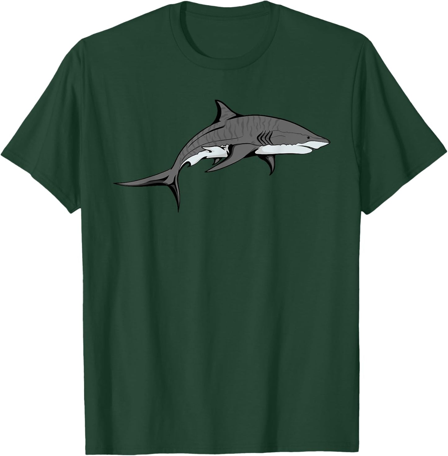 Tiger Shark Graphic Cool Shark T-Shirt - T-Shirt | Forest