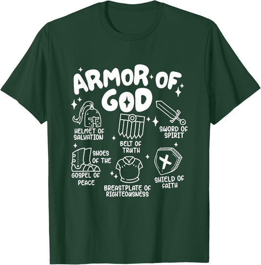 Armor Of God put on the armor of God Christian bible verses T-Shirt - T-Shirt | Forest