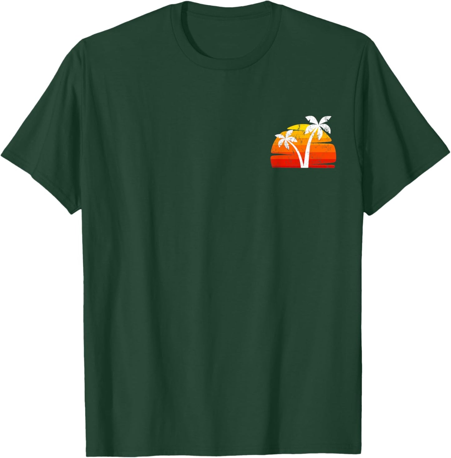 Cool Summer Sunset Vacation Men Women Beach Palm Trees T-Shirt - T-Shirt | Forest