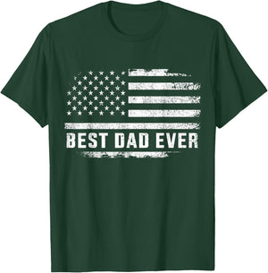 Best dad ever usa flag for fathers day birthday christmas T-Shirt - T-Shirt | Forest