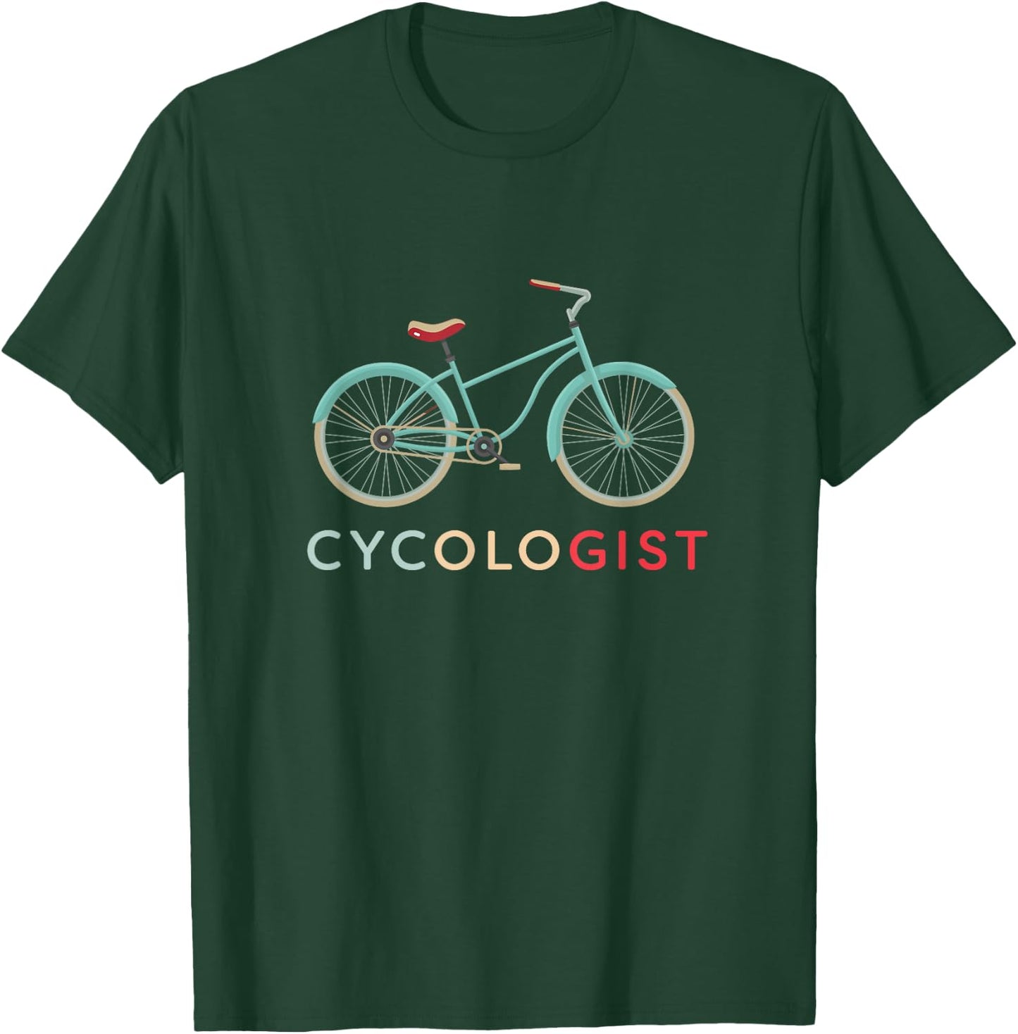 Cycologist Funny Vintage Bicycle design - Bike Cyclists Gift T-Shirt - T-Shirt | Forest