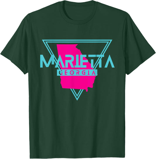 Marietta Georgia Souvenir GA Retro Triangle T-Shirt - T-Shirt | Forest