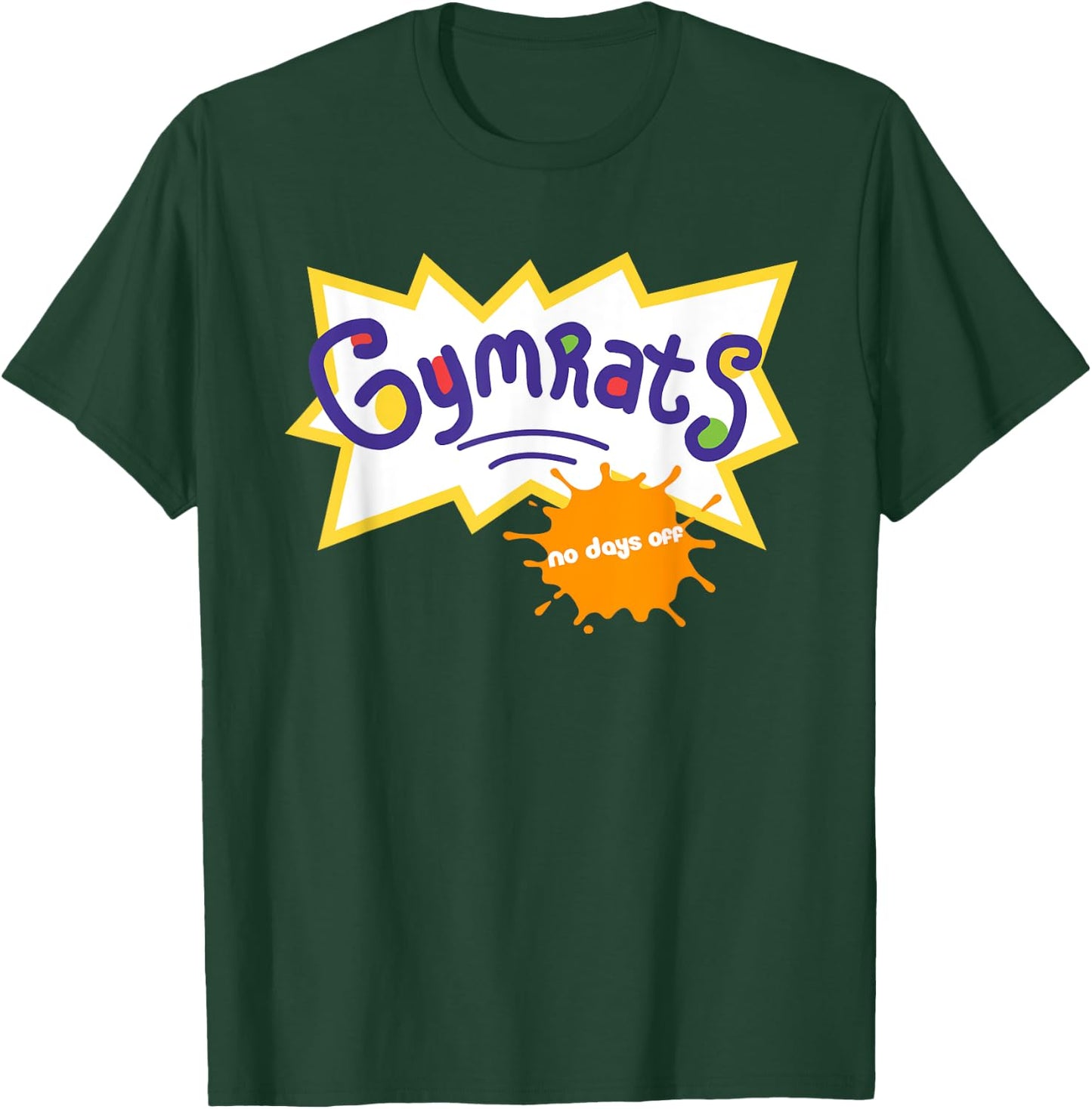 Funny Workout , Gymrats 90s TV Style Workout Graphic T-Shirt - T-Shirt | Forest