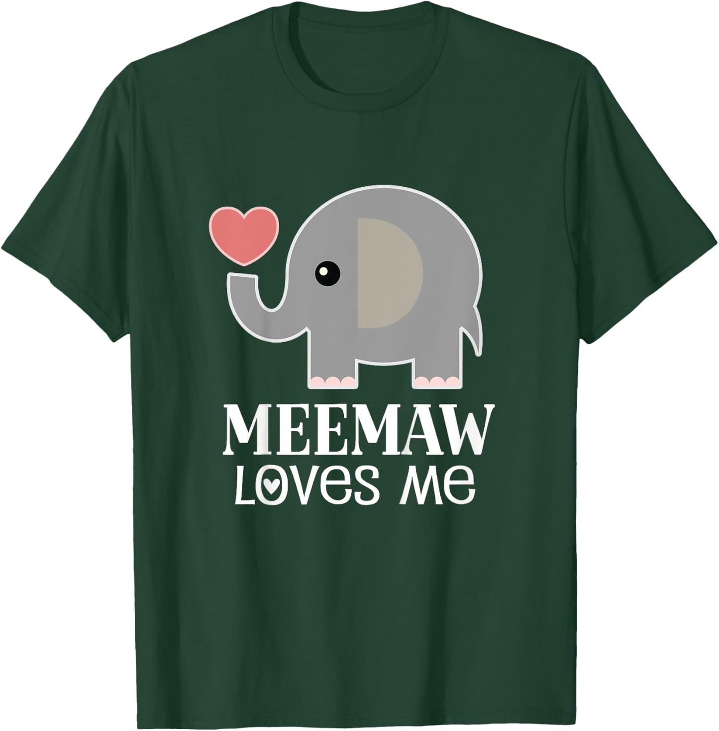 Meemaw Loves Me Grandchild T-Shirt - T-Shirt | Forest