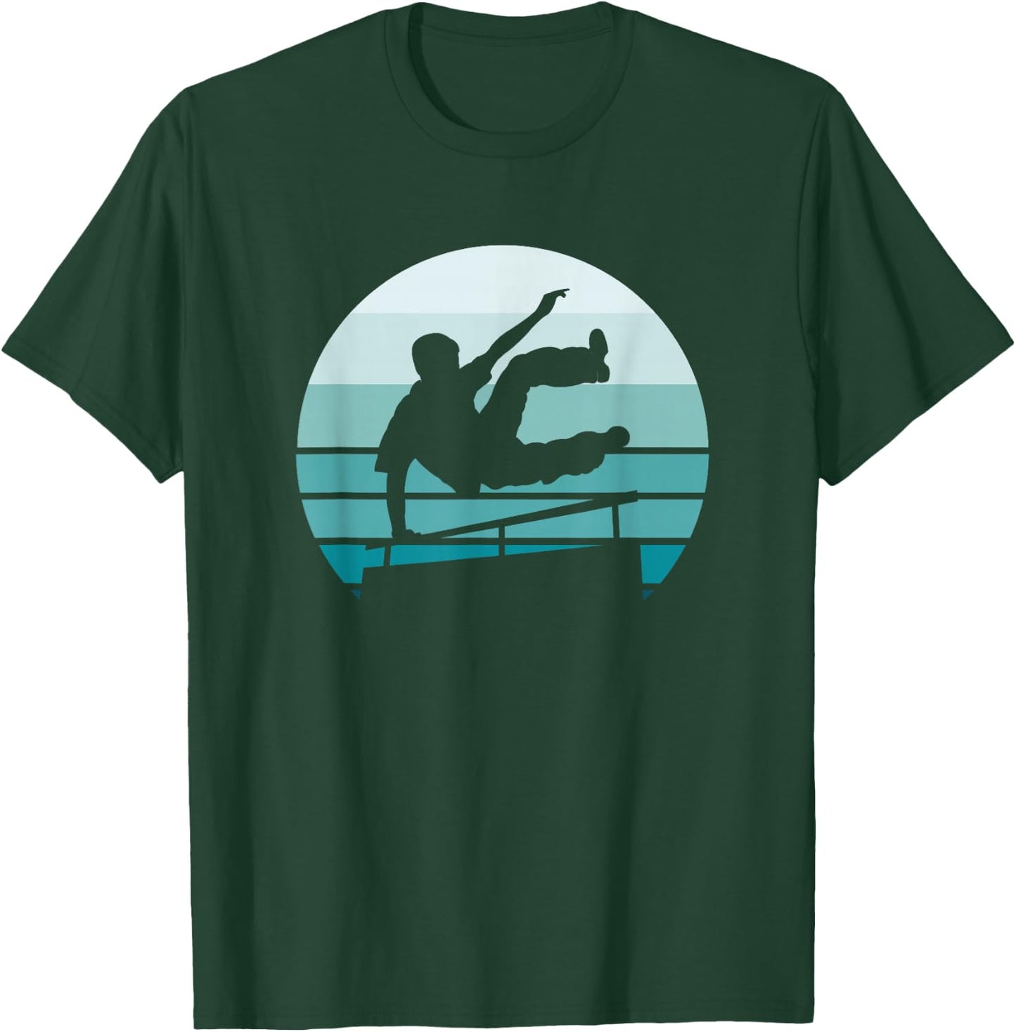 Parkour, Retro and Vintage style Silhouette T-Shirt - T-Shirt | Forest