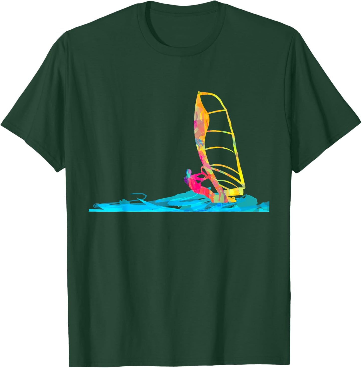 Windsurfing Windsurfer Gift Surfboard T-Shirt - T-Shirt | Forest