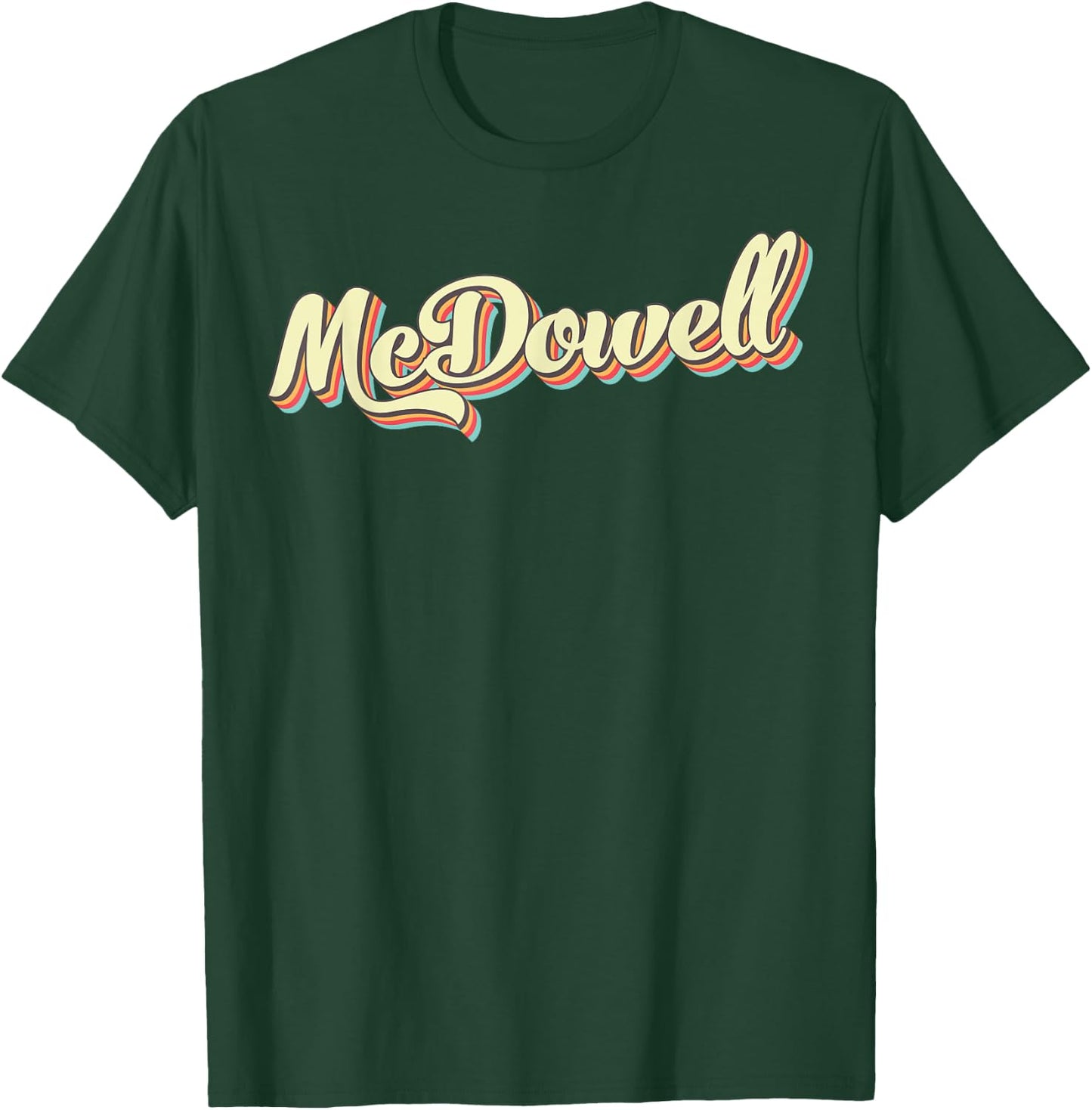 McDowell Retro Art Baseball Font Vintage T-Shirt - T-Shirt | Forest