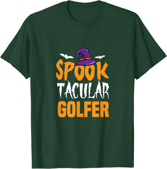 Spooktacular Golfer Halloween Outfit Gift T-Shirt - T-Shirt | Forest
