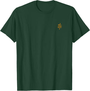 Bitcoin Satoshi Sats Small Symbol Logo Subtle Restrained T-Shirt - T-Shirt | Forest
