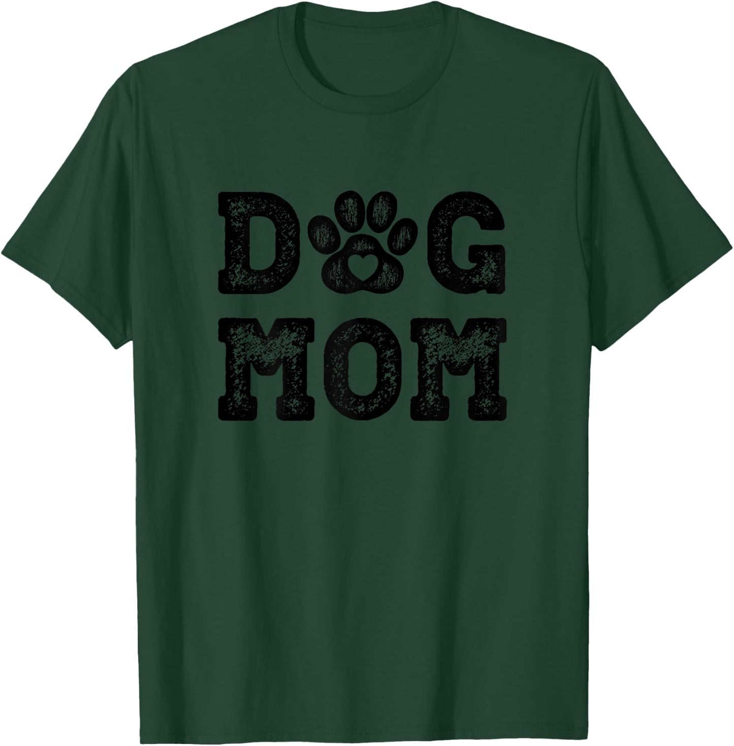 Dog Mom Gifts - Puppy Paw Heart Print T-Shirt - T-Shirt | Forest