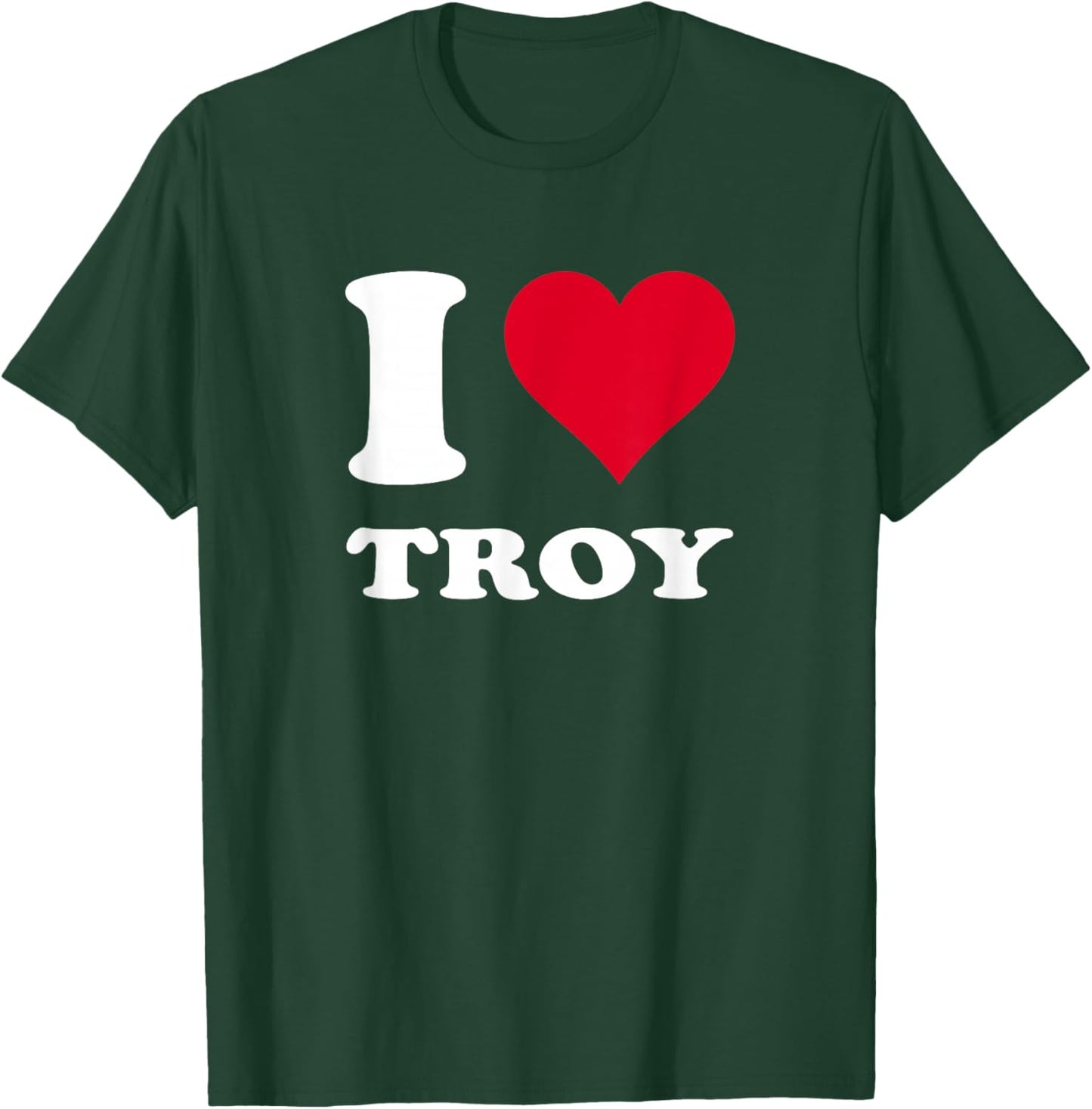 Red Heart I Love Troy T-Shirt - T-Shirt | Forest