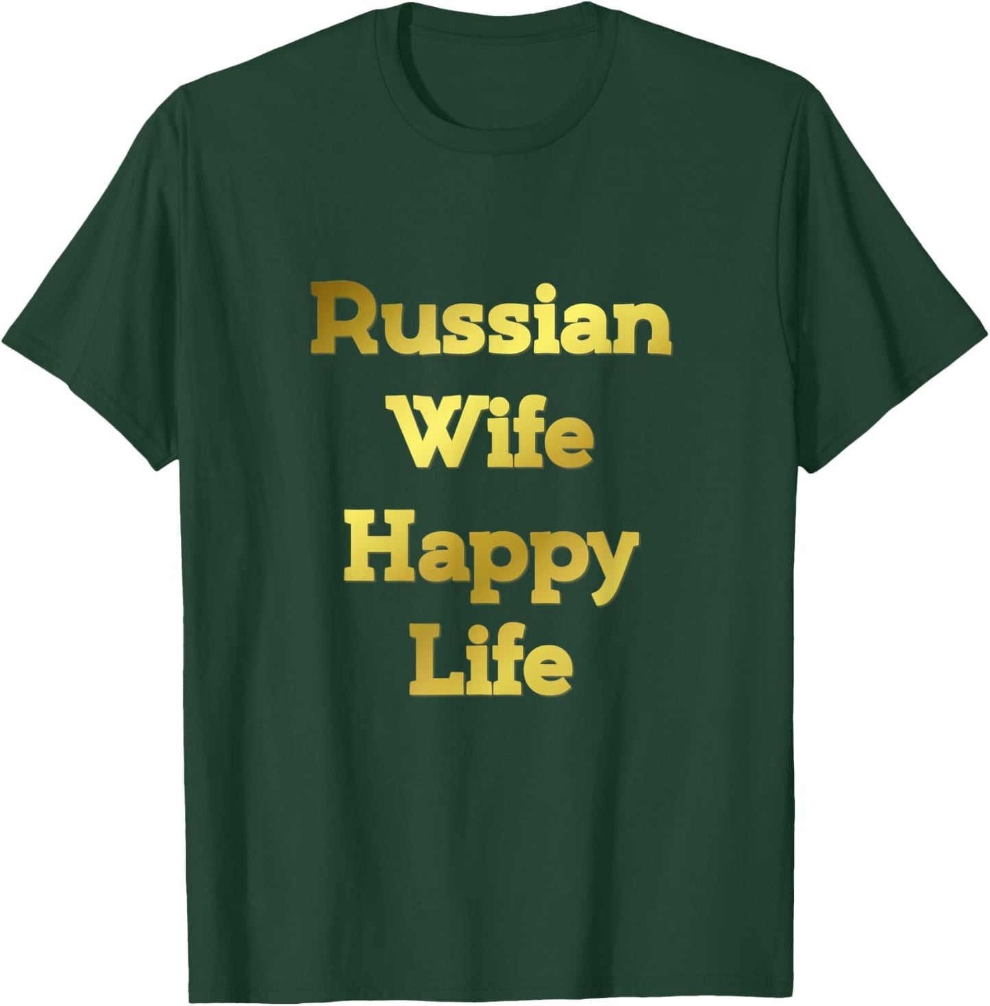Russian Wife Happy Life Fun USSR Soviet Vodka Red T-Shirt - T-Shirt | Forest