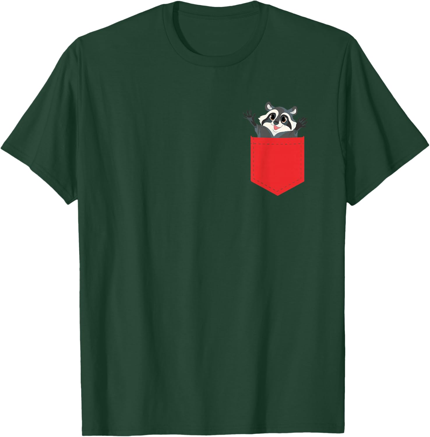 Cute Trash Panda Pocket Raccoon Wildlife Animal Racoon T-Shirt - T-Shirt | Forest