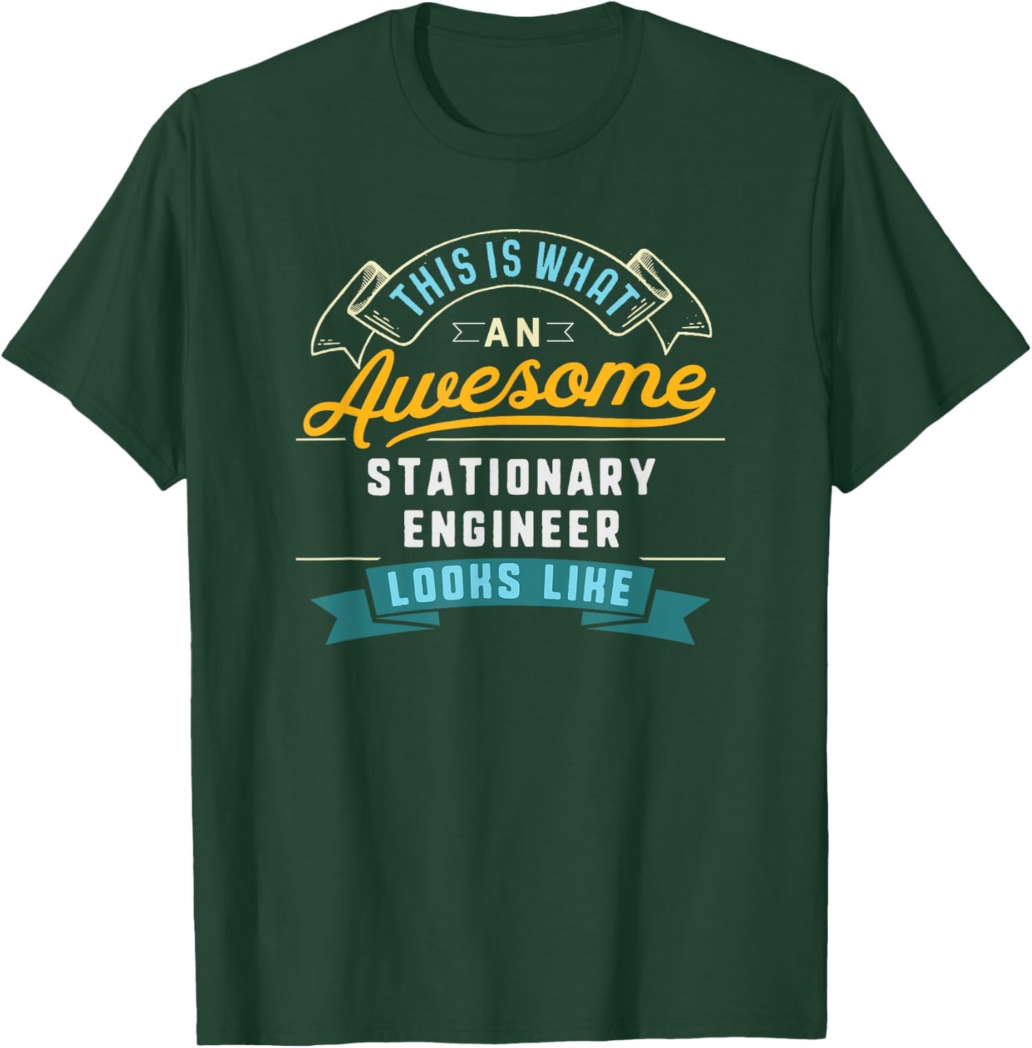 Funny Stationary Engineer Shirt Awesome Job Occupation T-Shirt - T-Shirt | Forest