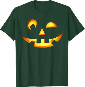 Pumpkin Jack O Lantern Face 14 Scary Pumpkin Funny Halloween T-Shirt - T-Shirt | Forest