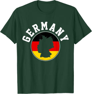 Germany German Flag Map Gift T-Shirt - T-Shirt | Forest