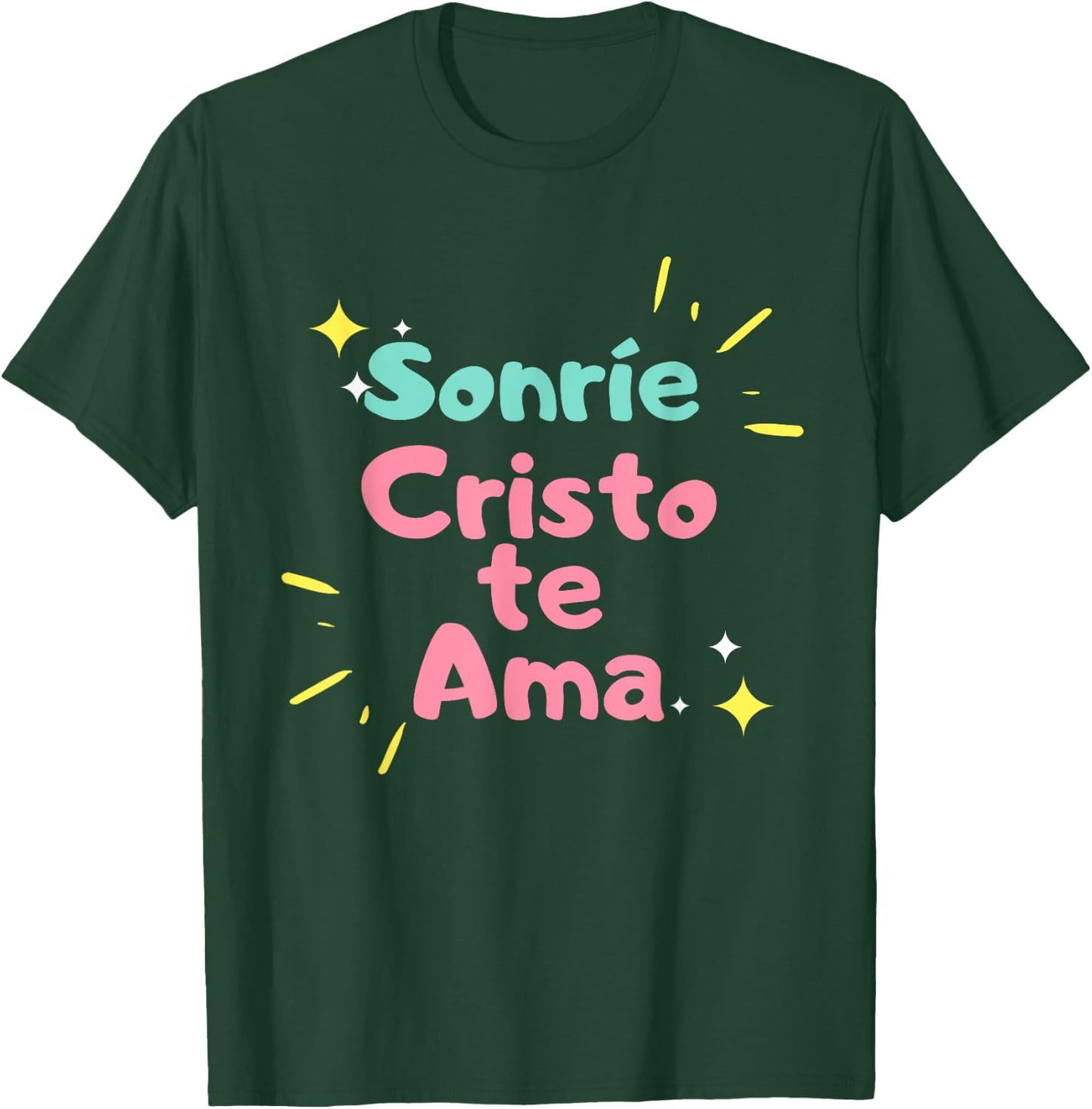 camisetas cristianas Sonrie Cristo te ama T-Shirt - T-Shirt | Forest